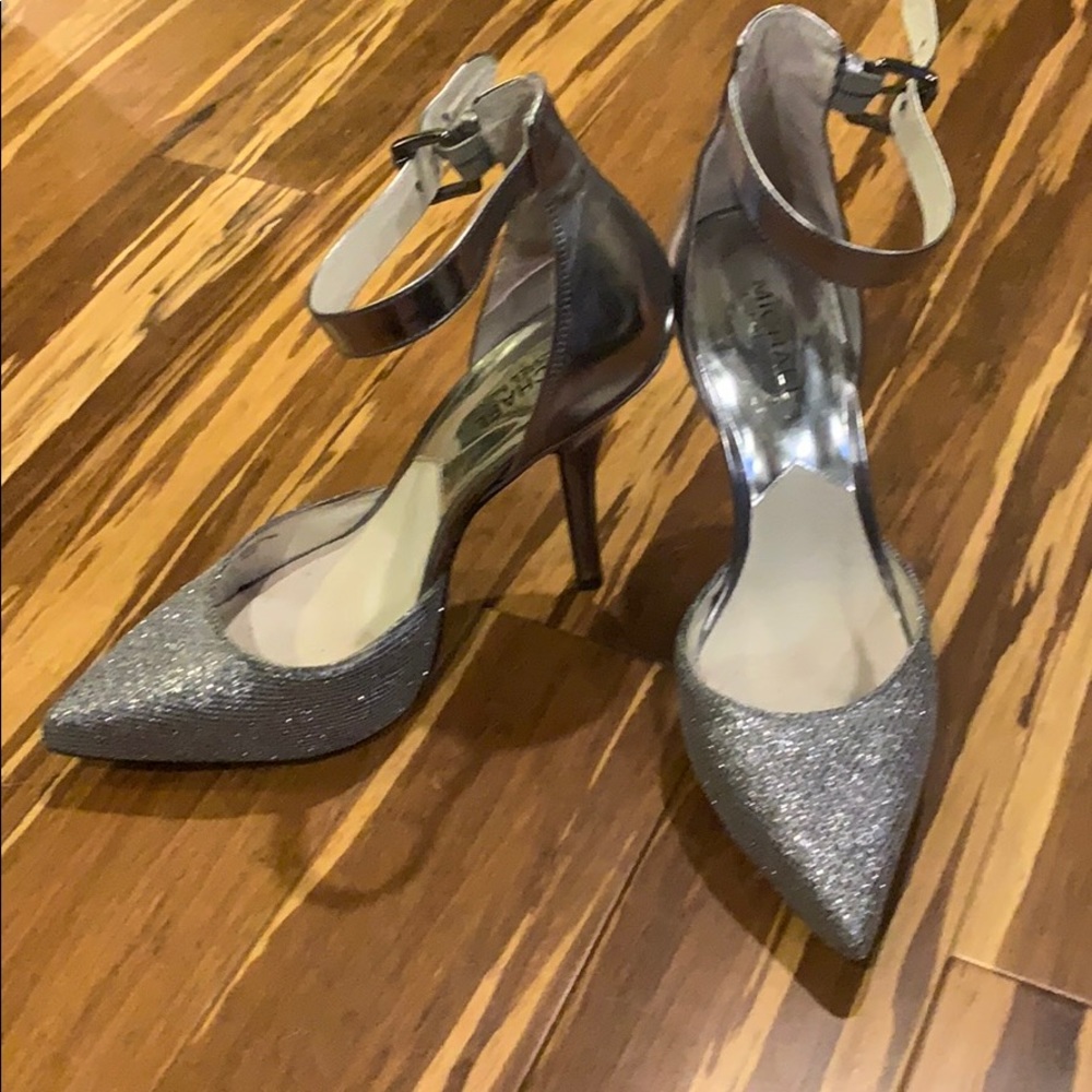 Michael Kors heels. Silver sparkly